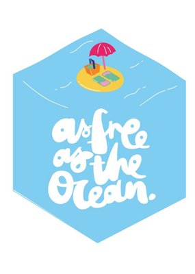 As Free As The Ocean Desert Island Card