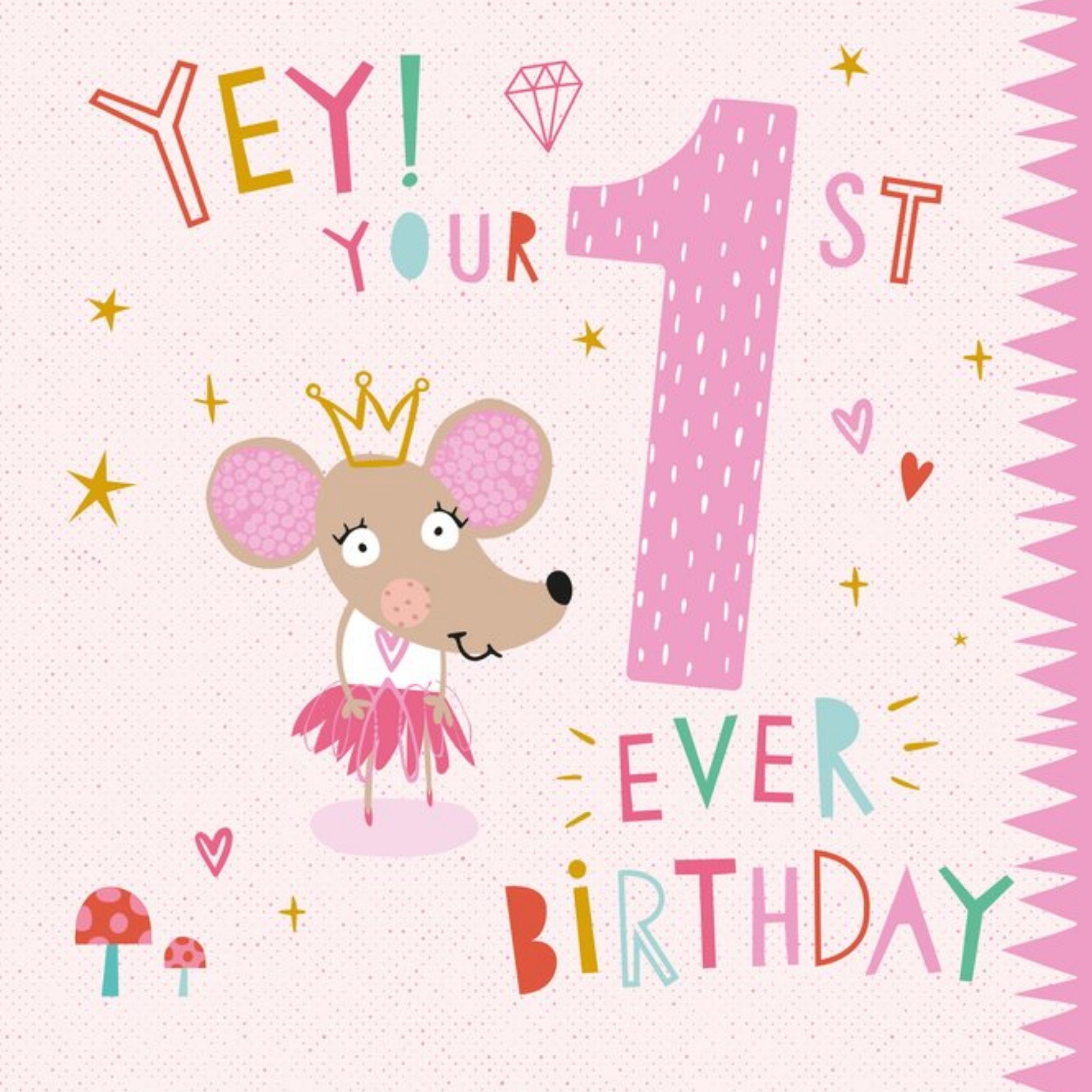 Moonpig Yay Your First Ever Birthday Mouse Card