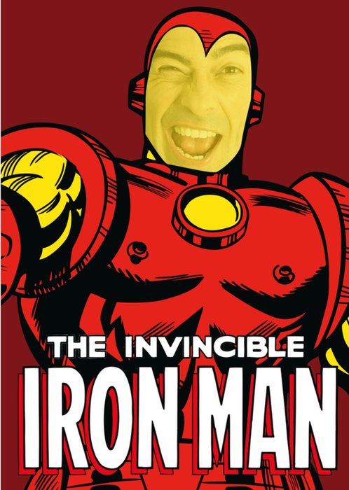 Marvel The Invincible Iron Man Face Upload Card