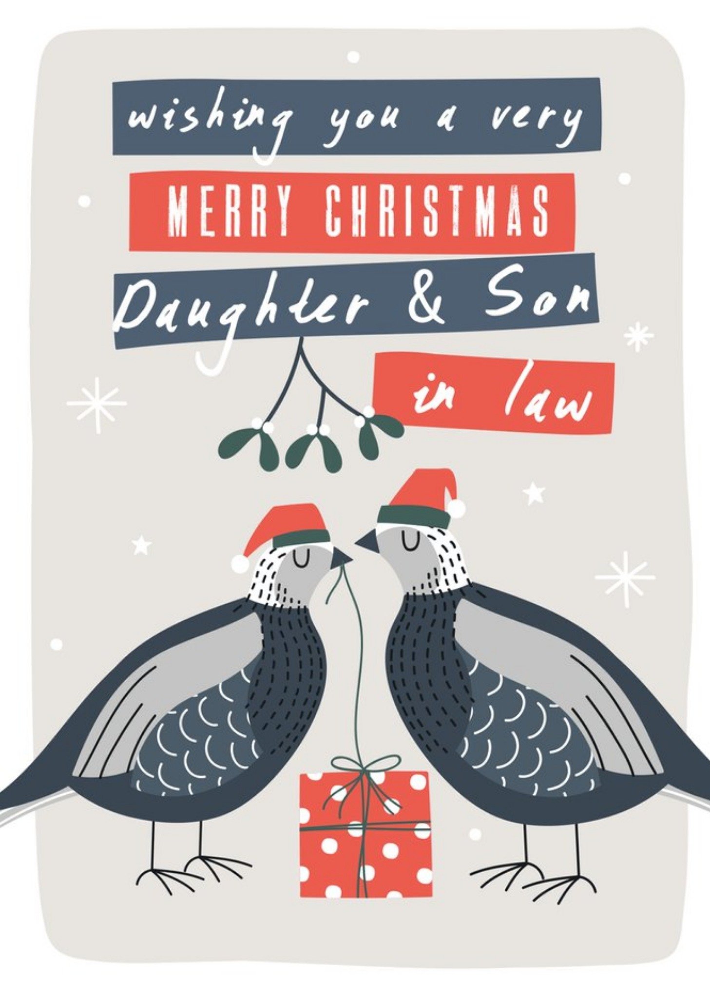Moonpig Daughter And Son In Law Two Turtle Doves Personalised Christmas Card