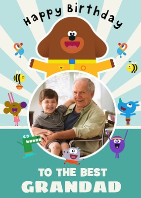 Hey Duggee Best Grandad Photo Upload Birthday Card