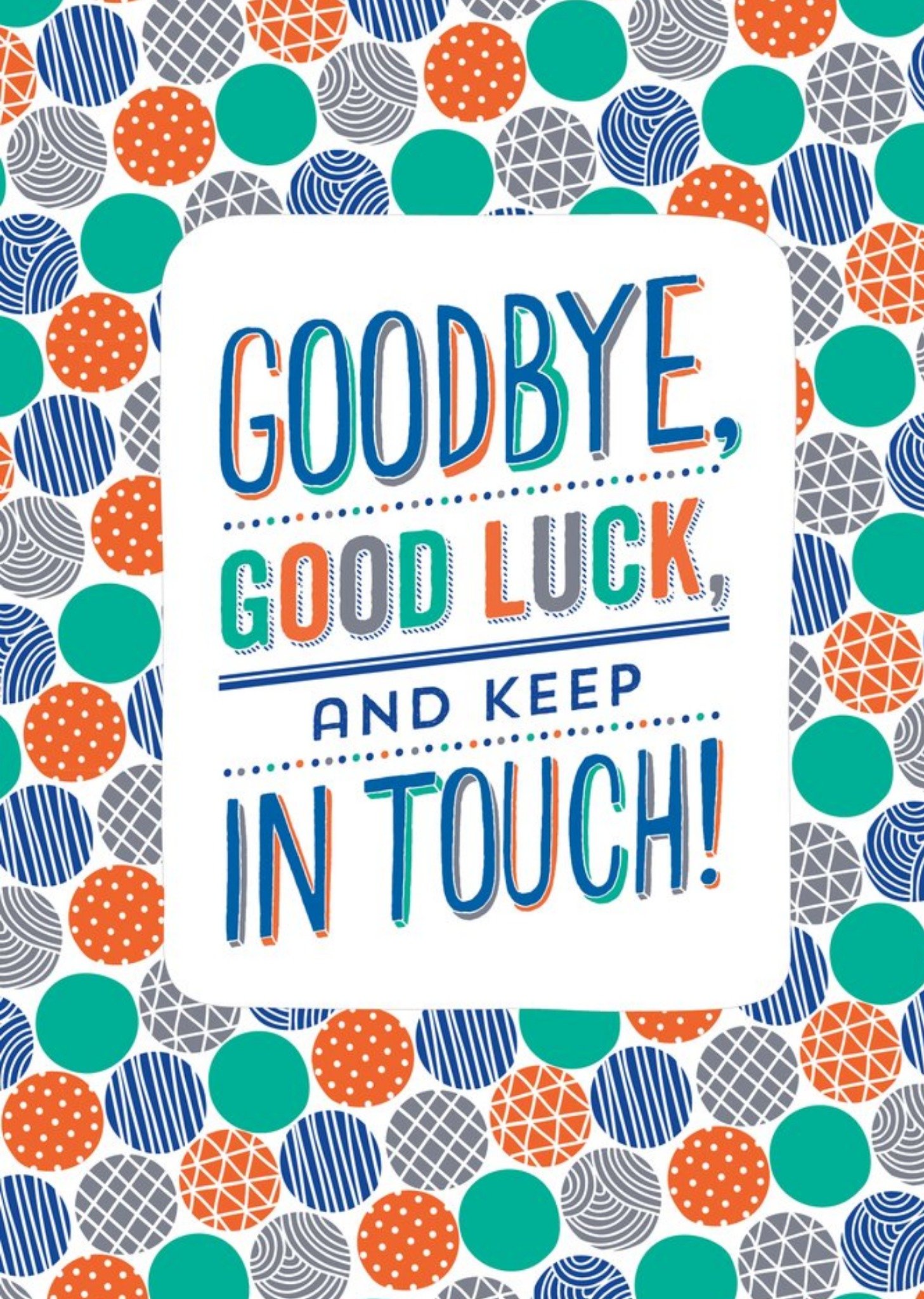 Moonpig Ukg Typographic Colourful Pattern Birthday Card