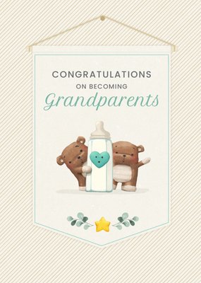 Uddle And Friends Cute Congratulations On Becoming Grandparents Card