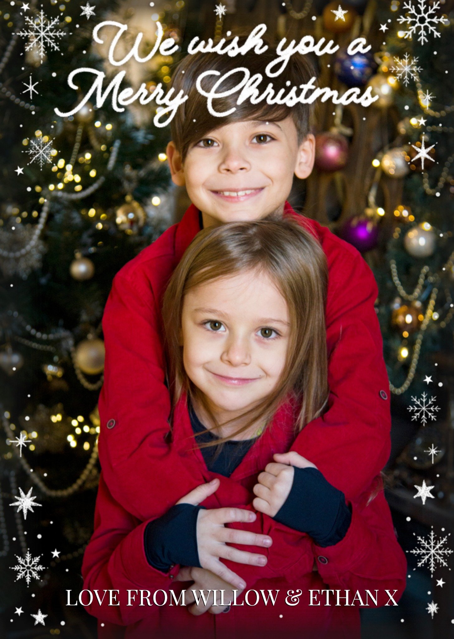 Moonpig We Wish You A Merry Christmas Photo Upload Card