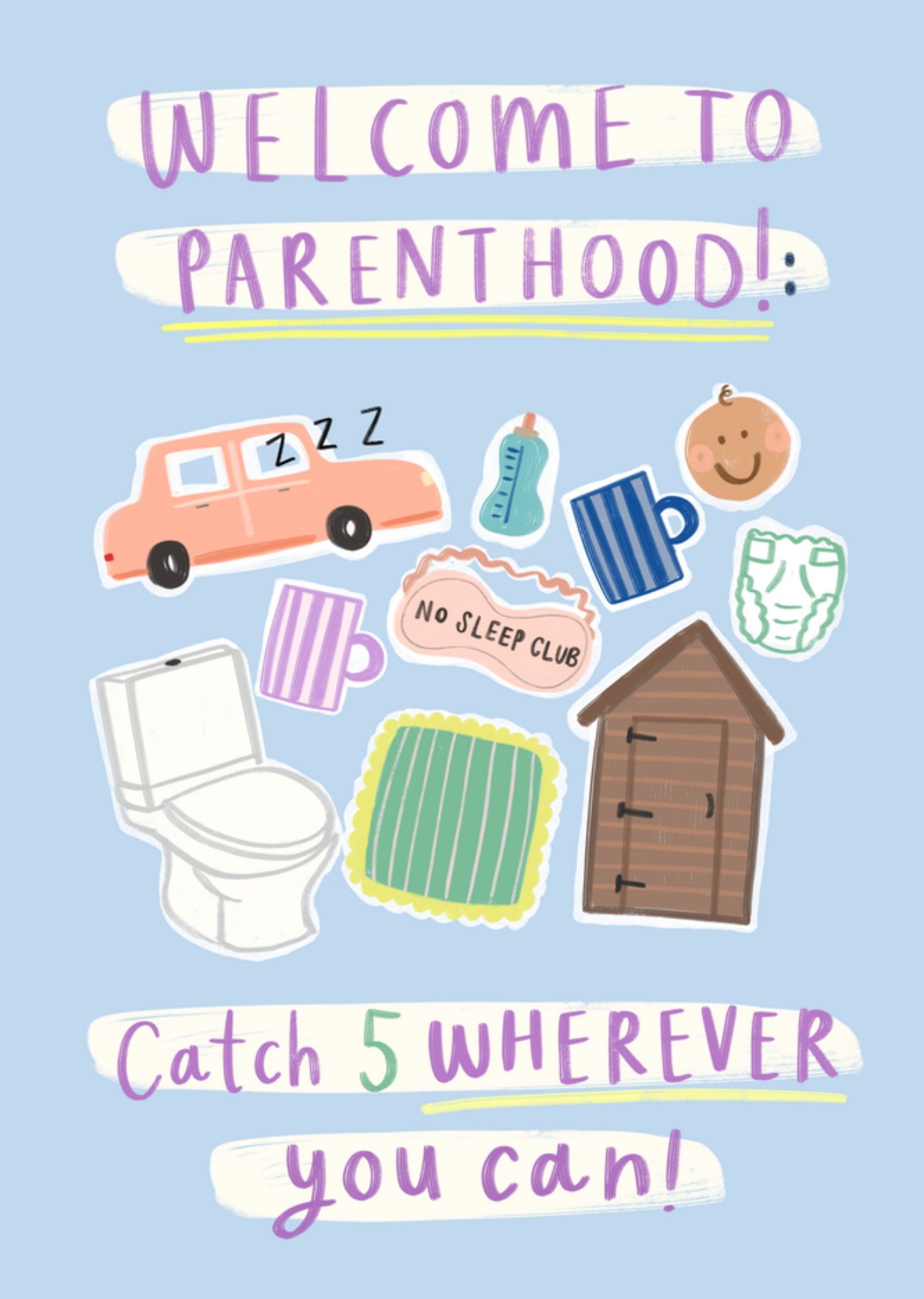 Moonpig Welcome To Parenthood Funny New Baby Card