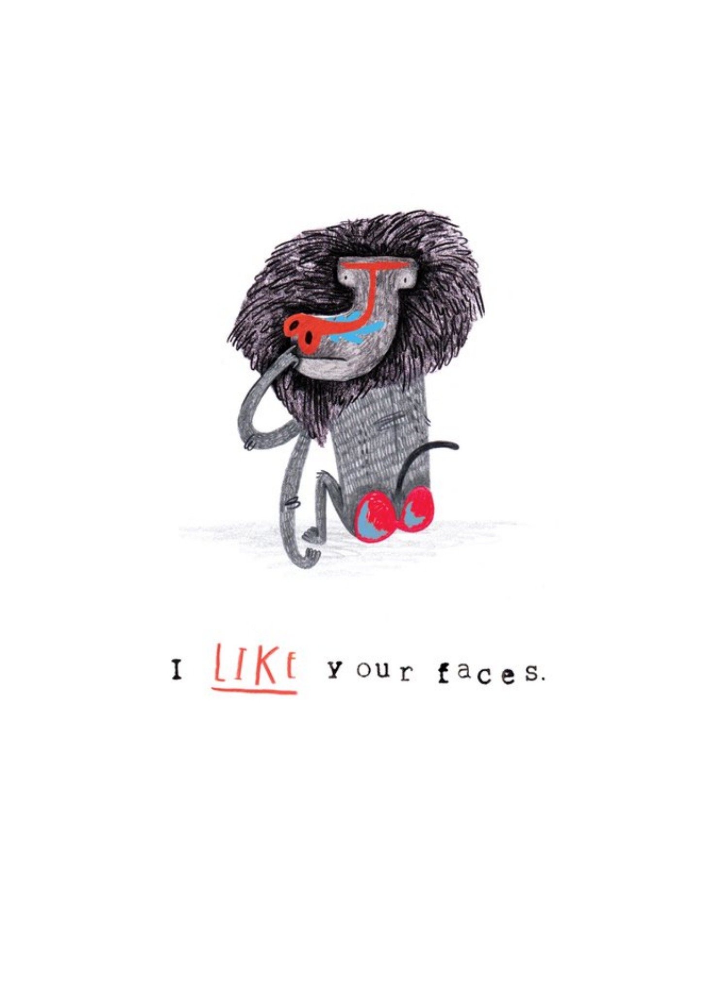 Moonpig Animal Birthday Card - Baboon - Cheeky Card