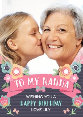 Happy Birthday to my Nanna Banner Photo Card