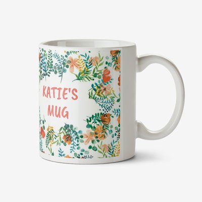 Personalised Floral Birthday Mug