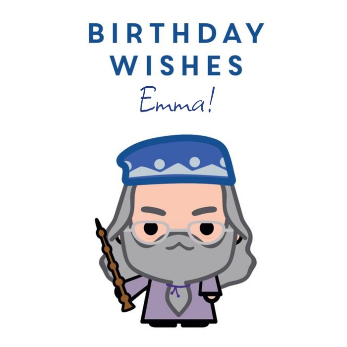 Harry Potter birthday card - Dumbledore