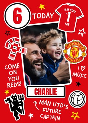 Manchester United Photo Upload Birthday Card