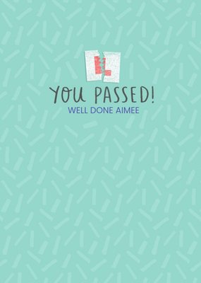 Passed Your Driving Test Personalised Card