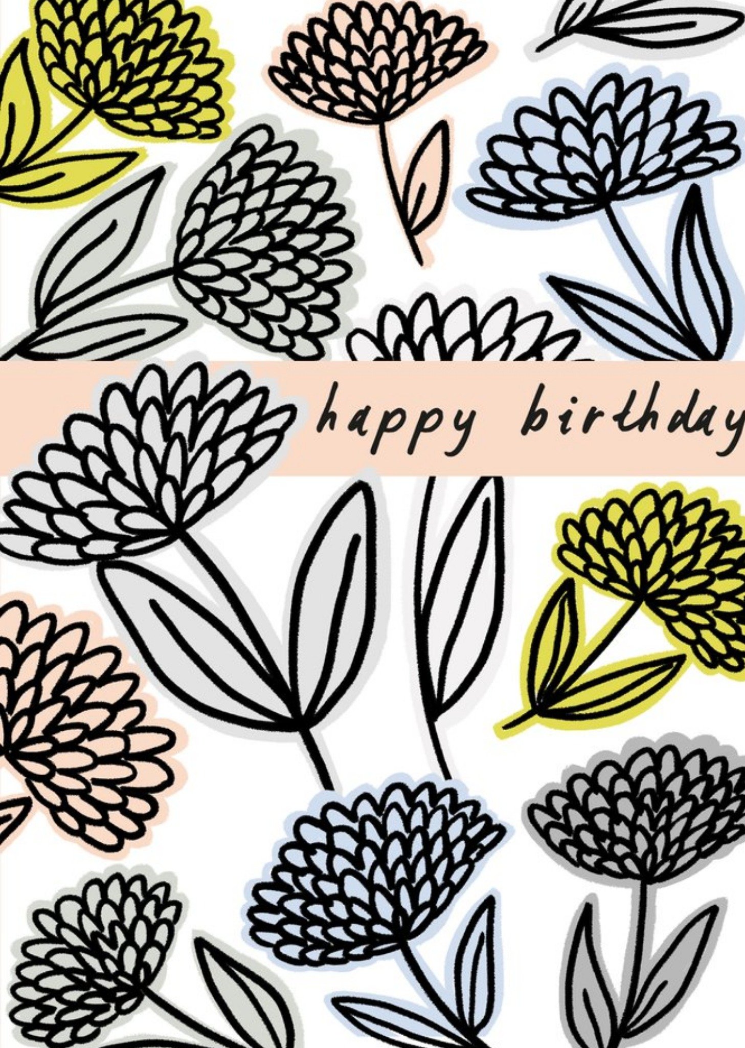 Moonpig Ladies Birthday Card - Floral - Easy Send