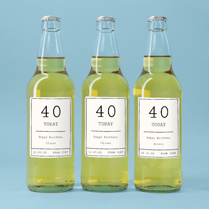 Personalised 40th Birthday Cider Trio 3x500ml