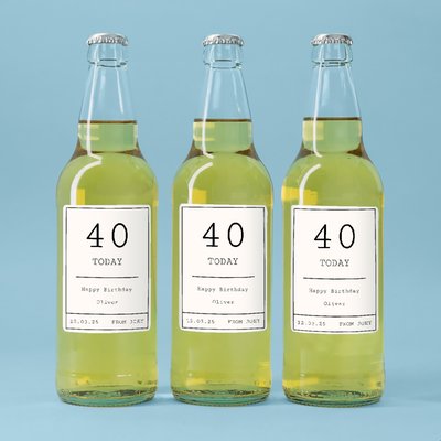 Personalised 40th Birthday Cider Trio 3x500ml