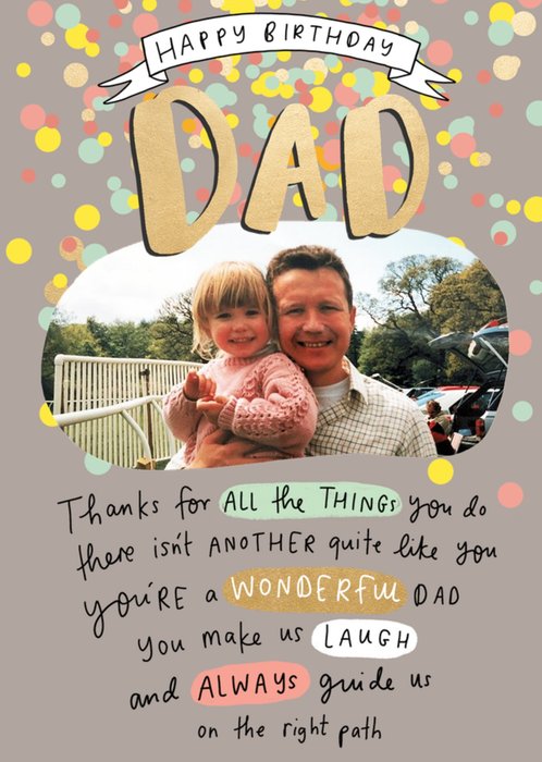 Photo Upload and Poem Dad Birthday Card  