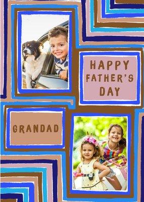 Katy Welsh Photo Upload Pattern Happy Father's Day Card