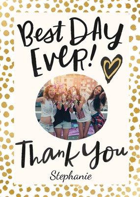 Best Day Ever Photo Upload Thank You Card