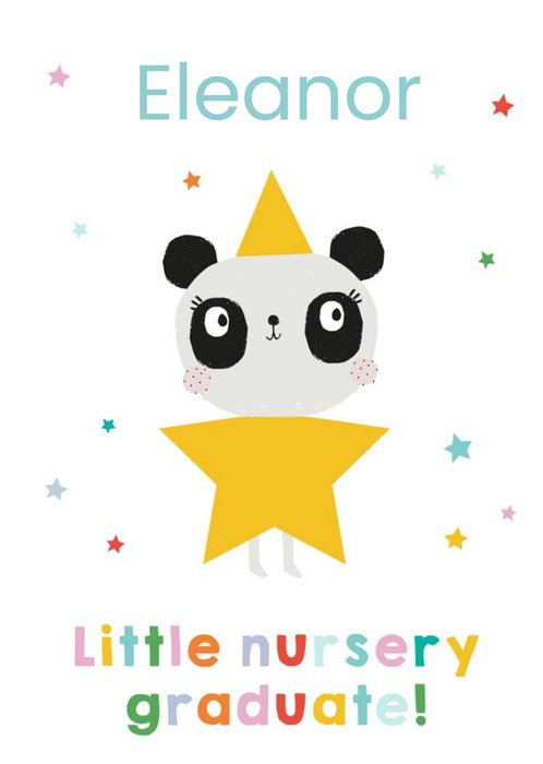 Cute Illustrated Panda Nursery Graduate Card