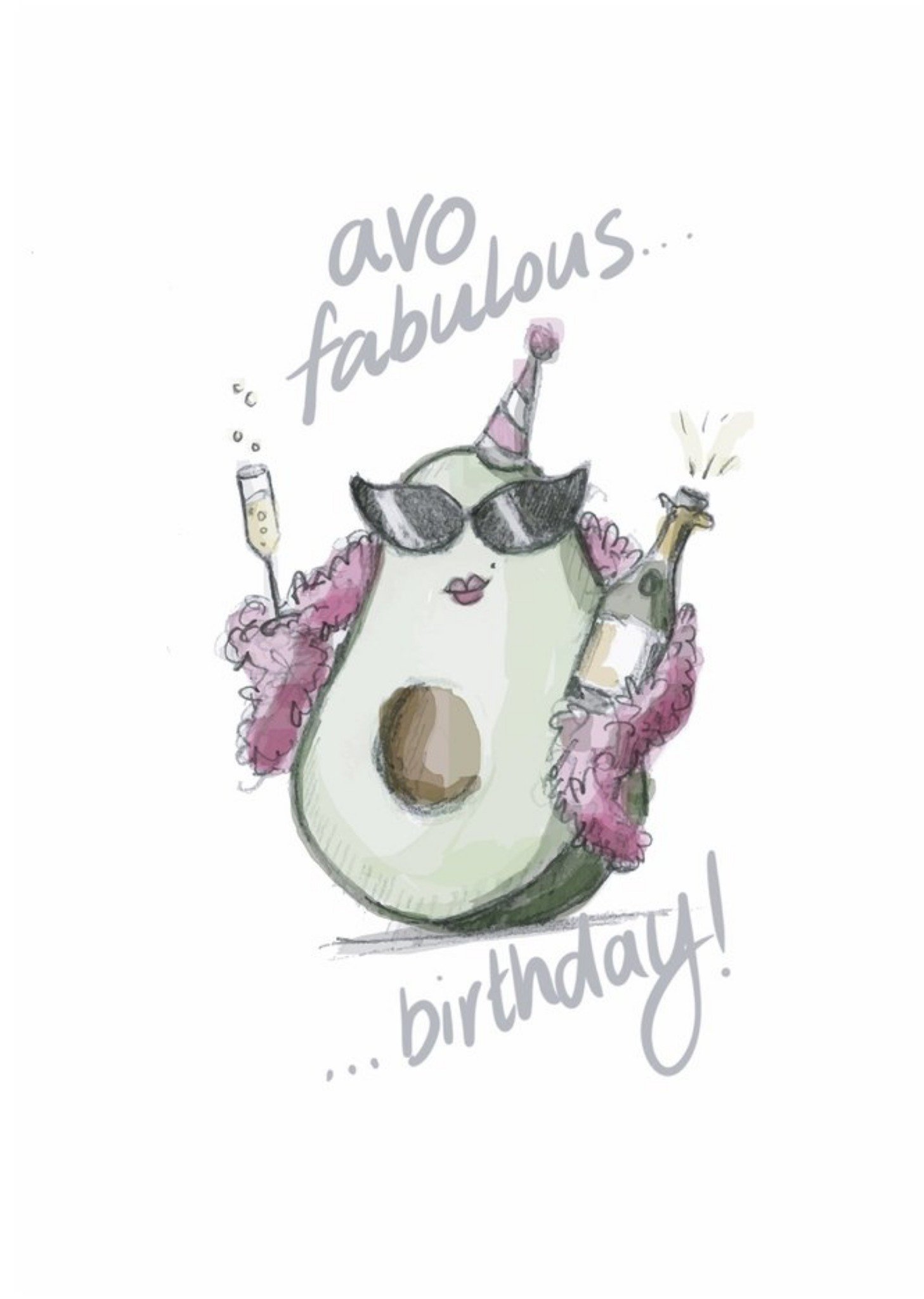Moonpig Double Pea Design Avocado Pun Birthday Card