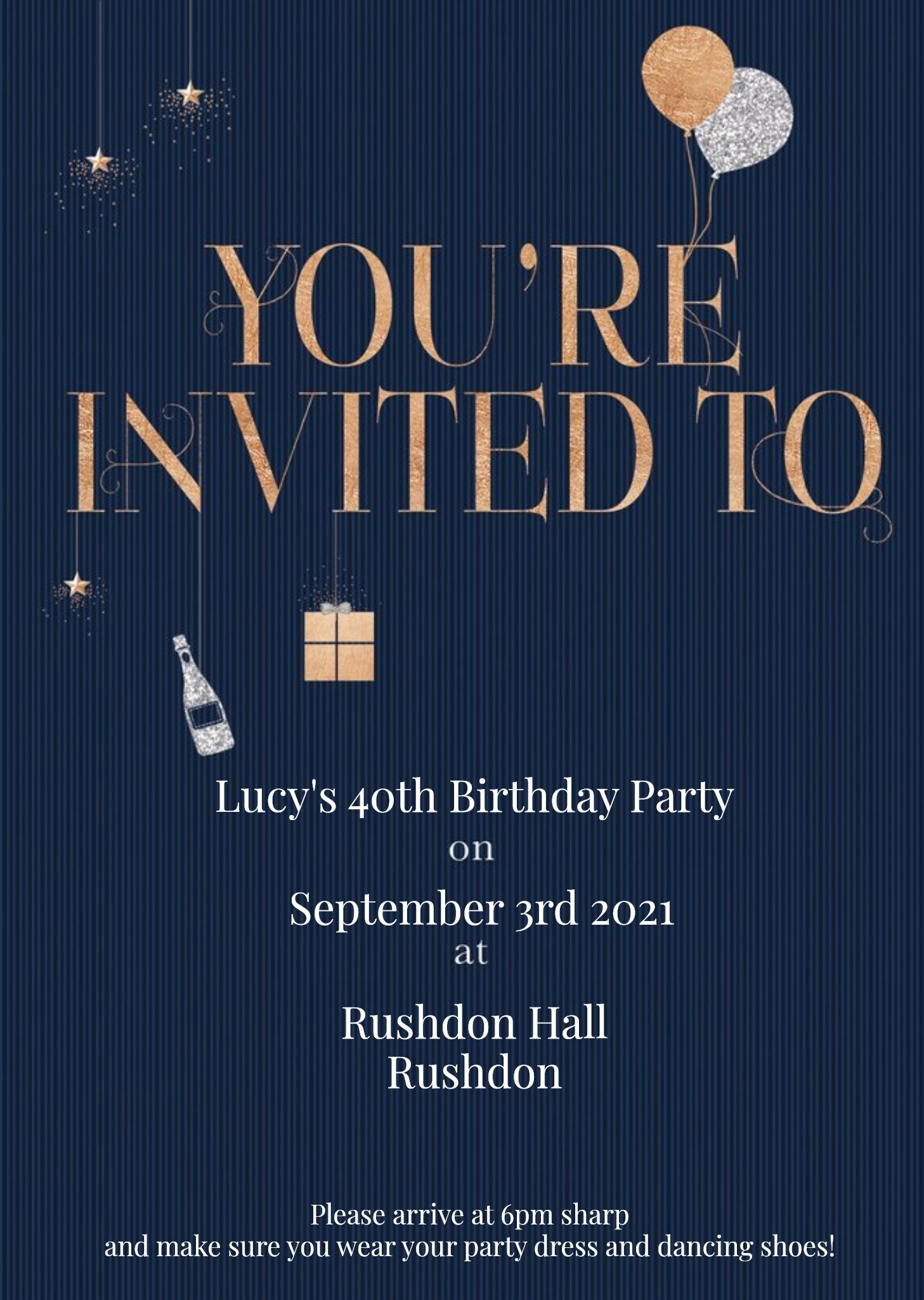 Moonpig Clintons Ballons And Stars Invitation