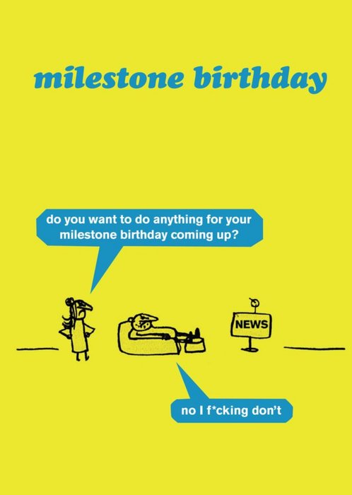 Milestone Birthday Card