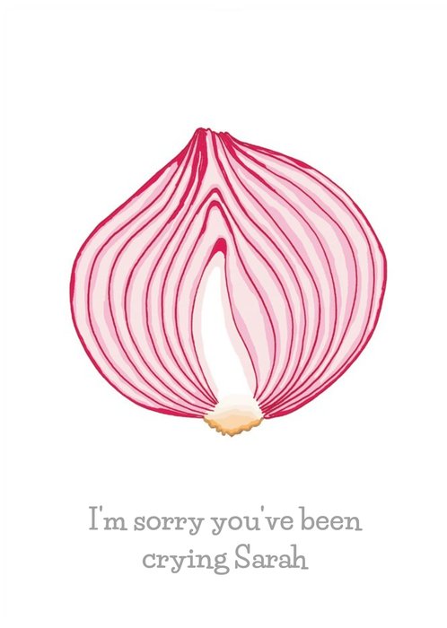 Large Onion Illustration I'm Sorry Card