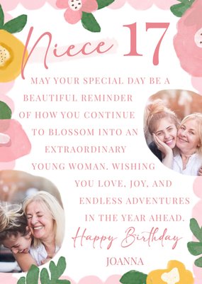 Niece 17 Today Photo Upload Birthday Card