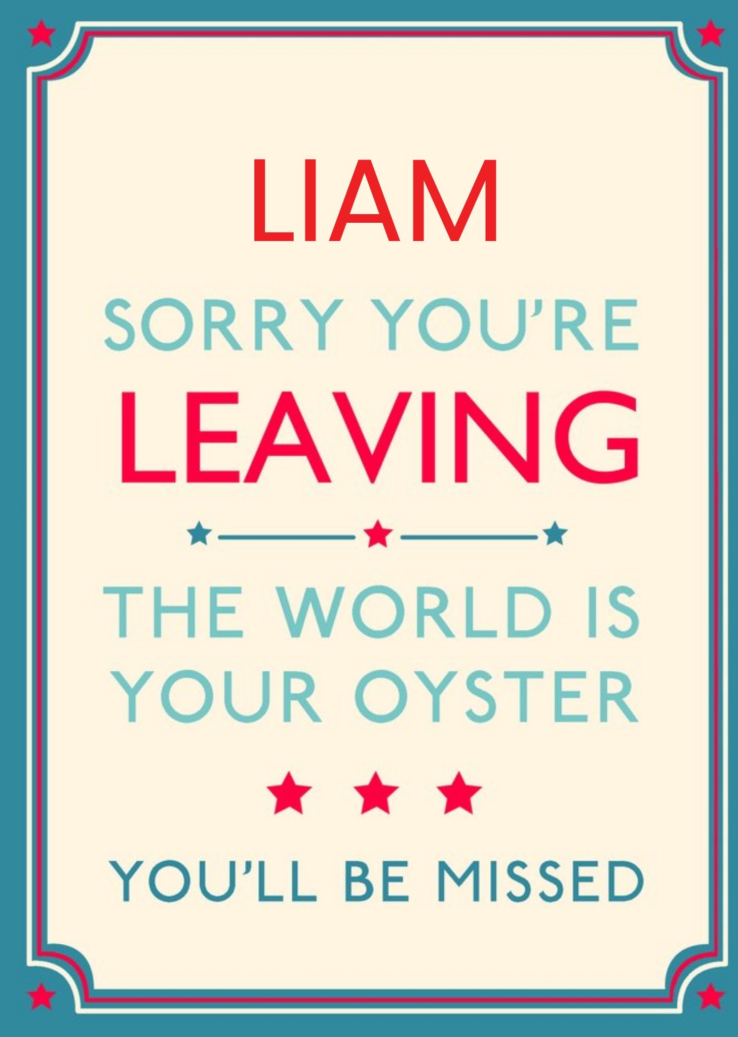 Moonpig Hotchpotch Sweet Leaving Card
