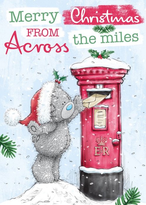 Me To You Tatty Teddy Across The Miles Personalised Christmas Card