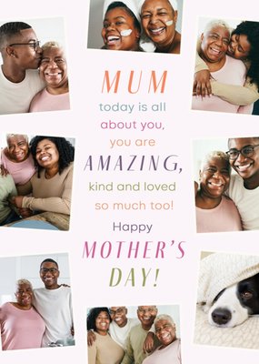 Today Is All About You Photo Upload Mother's Day Card