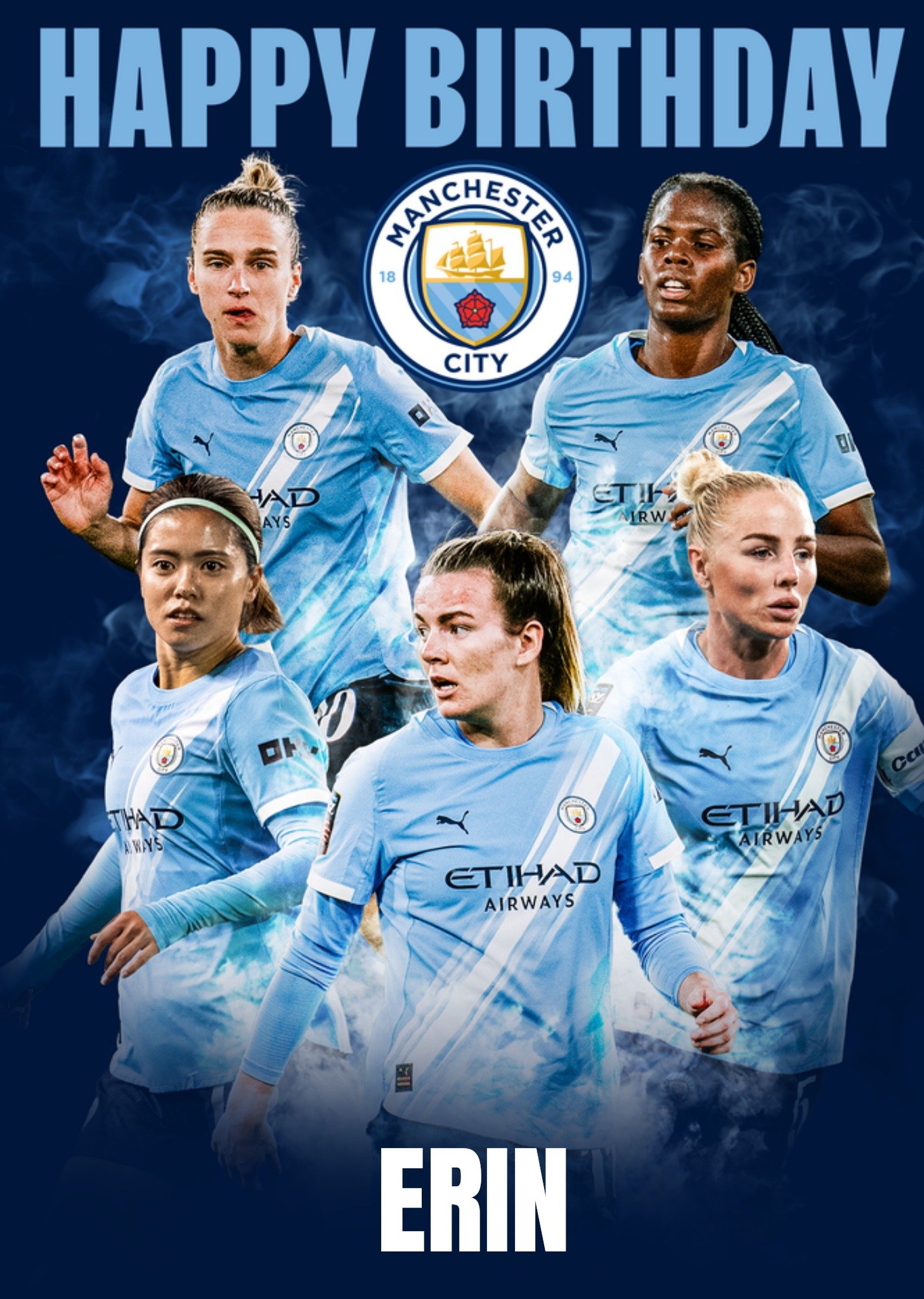 Moonpig Manchester City Fc Birthday Card