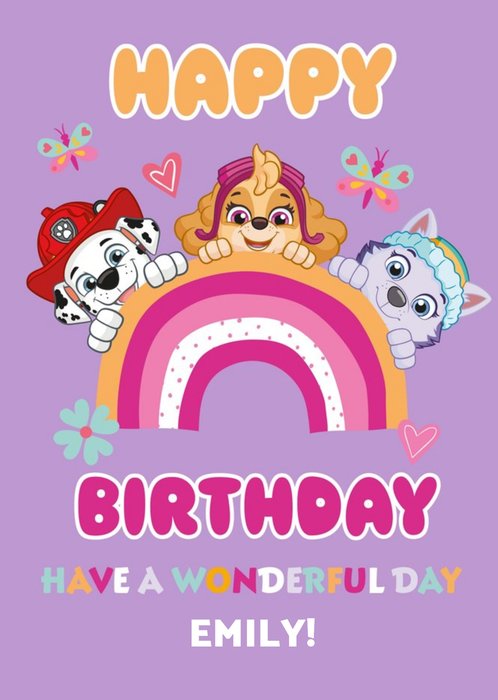 Paw Patrol Rainbow Birthday Card