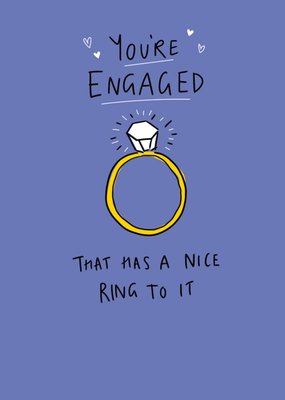 Hallmark You’re Engaged That Has A Nice Ring To It Illustrated Card