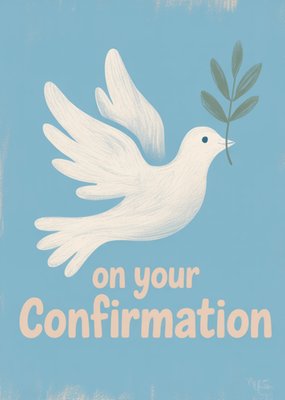 On Your Confirmation Dove Illustrated Card