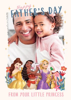 Disney From Your Little Princess Photo Upload Father's Day Card