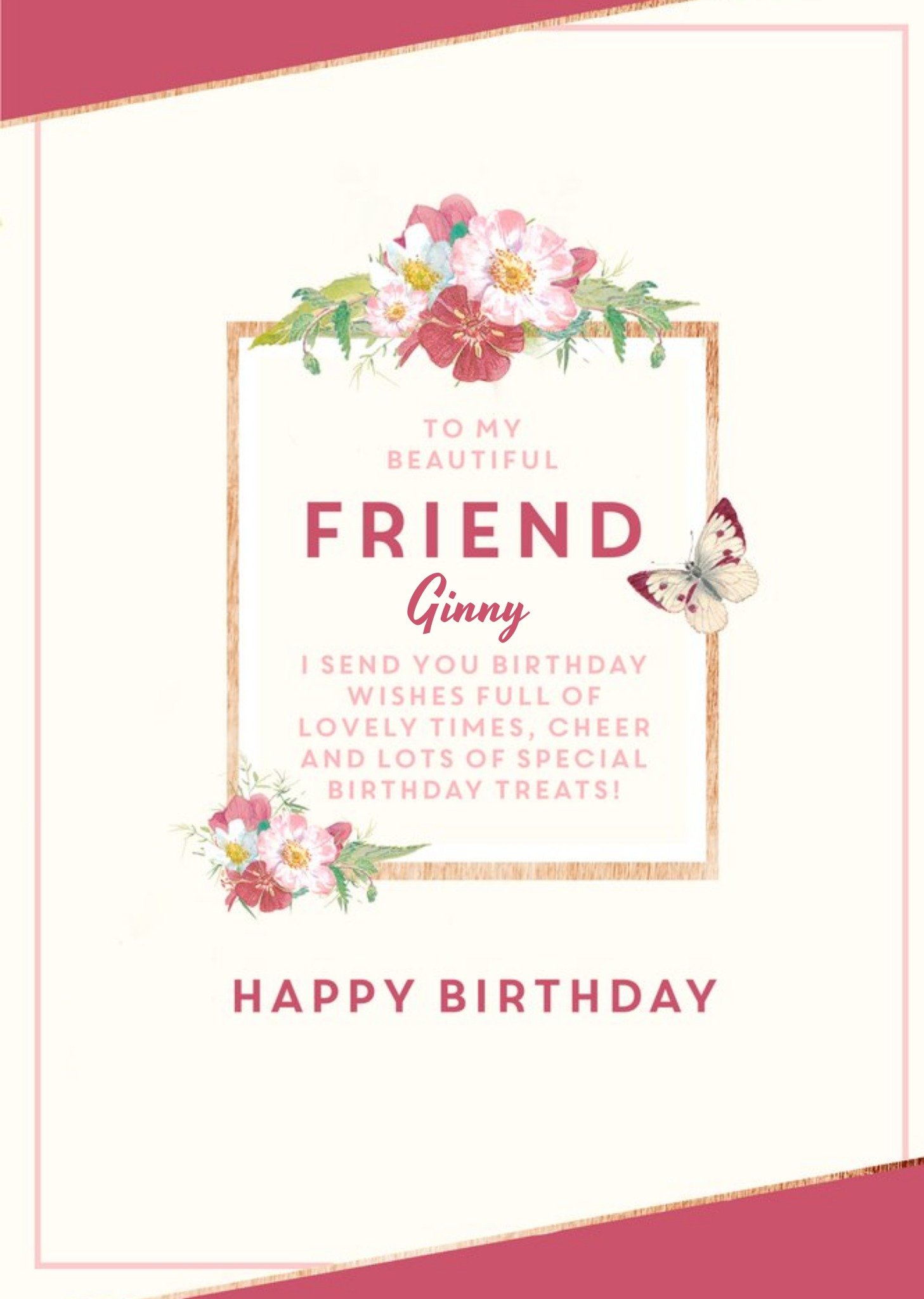 Edwardian Lady Traditional Birthday Card - Beautiful Friend