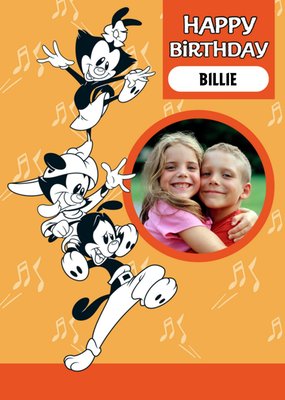 Animaniacs Characters Music Note Background Photo Upload Card