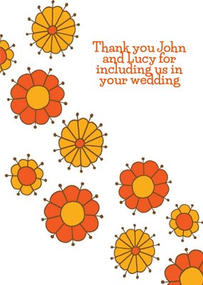 You've Got Pen On Your Face Floral Love Thank You Wedding Card