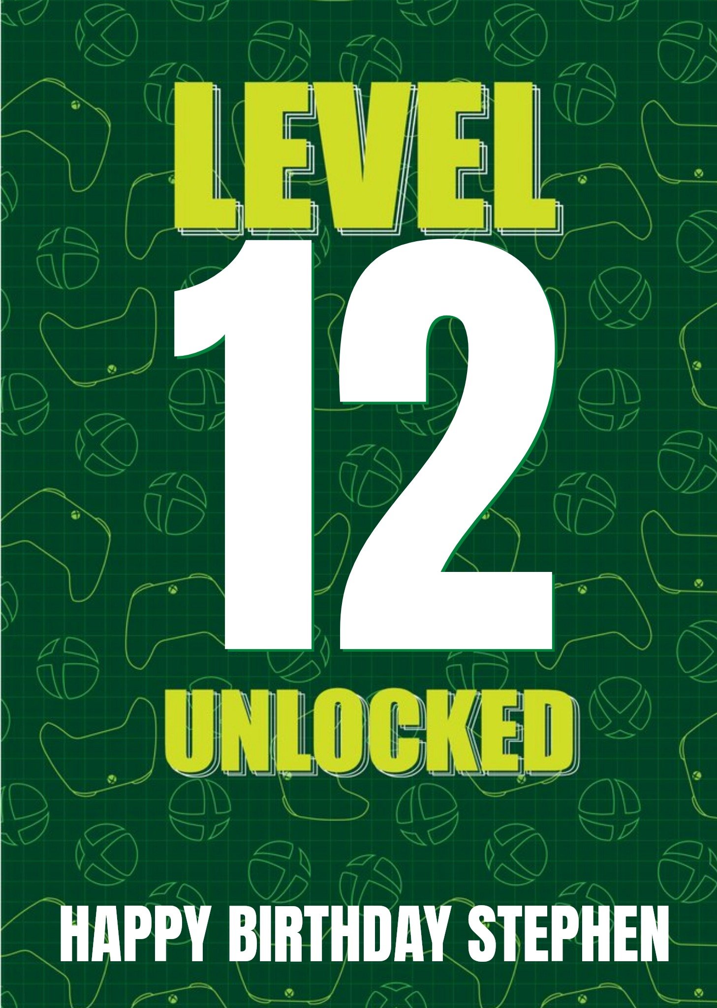Moonpig Xbox Level Unlocked Birthday Card