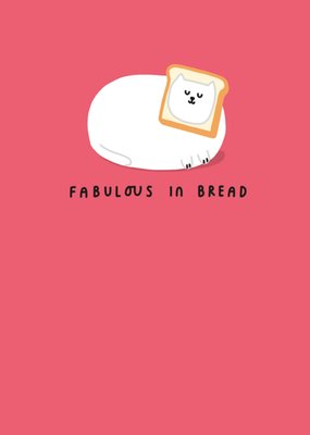 Funny Cheeky Cat Pun Fabulous In Bread Valentine's Day Card