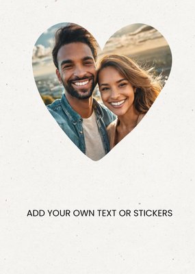 Heart Frame Design Your Own Photo Upload Card