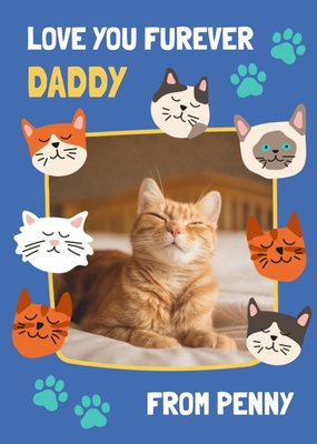 Paper Planes Love You Furever Daddy Photo Upload Father's Day Card