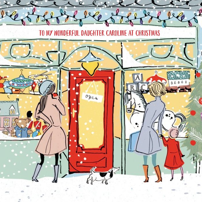 Almanac Gallery Christmas Shopping Scene Card