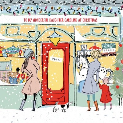 Almanac Gallery Christmas Shopping Scene Card