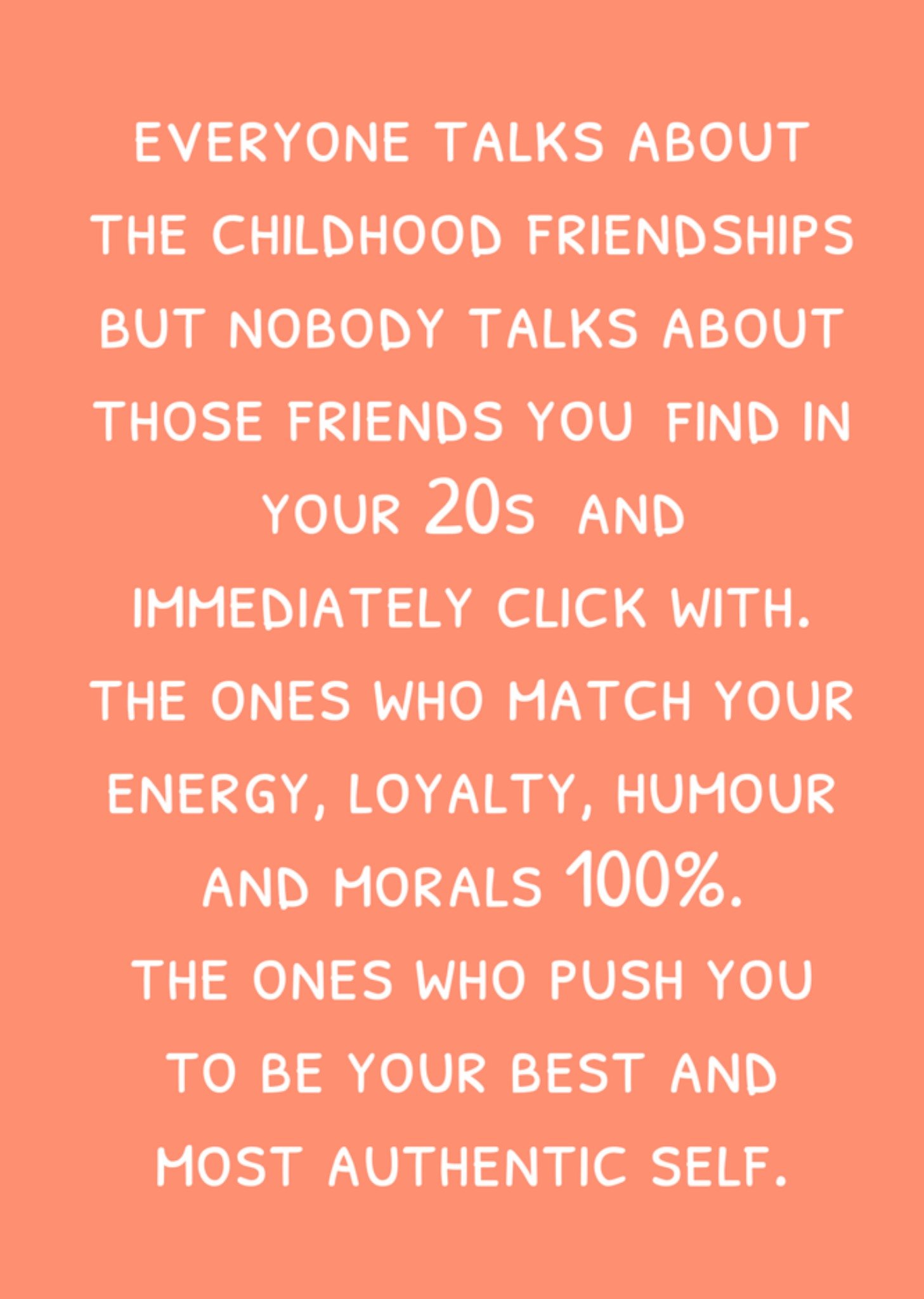 Moonpig Vibe Check Inspirational Friends Quote Typographical Birthday Card