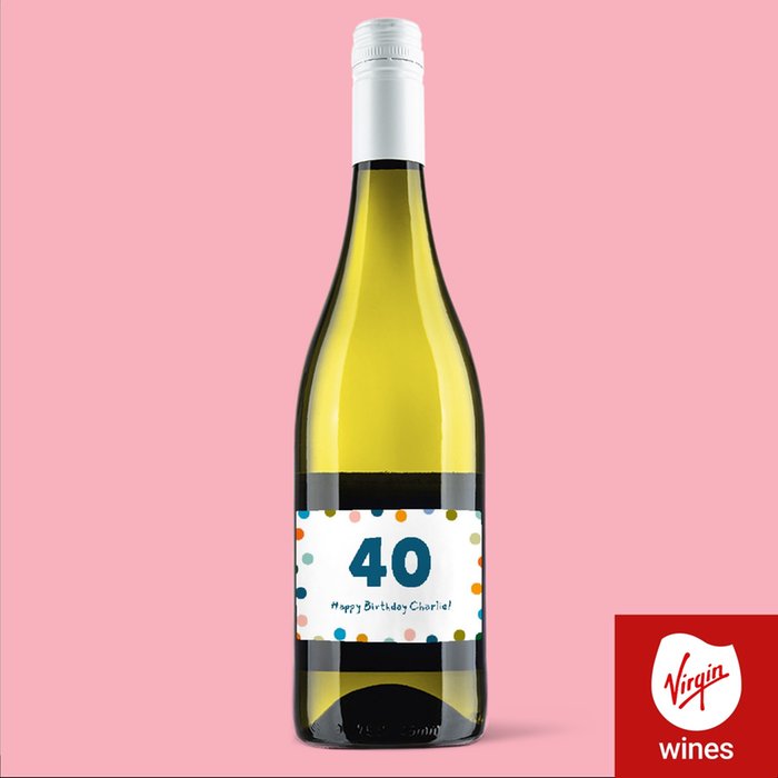Virgin Wines Personalised Happy Birthday Milestone Pinot Grigio 75cl