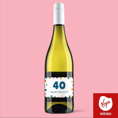 Virgin Wines Personalised Happy Birthday Milestone Pinot Grigio 75cl