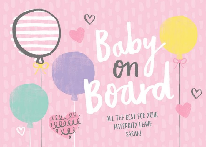 Lovely Day Baby On Board Card