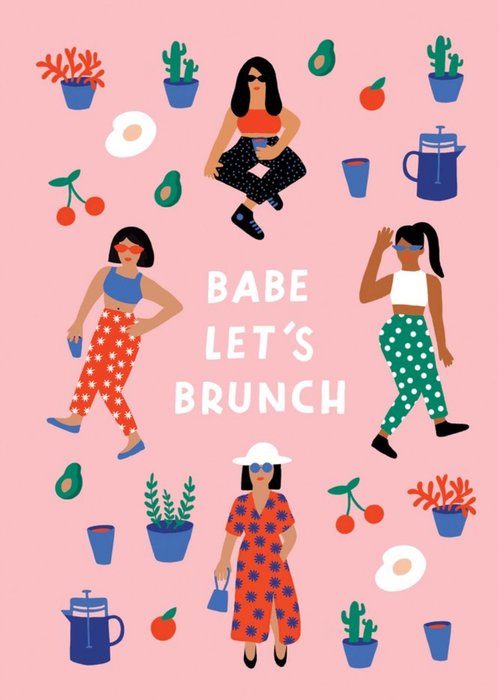 Babe Lets Brunch Card