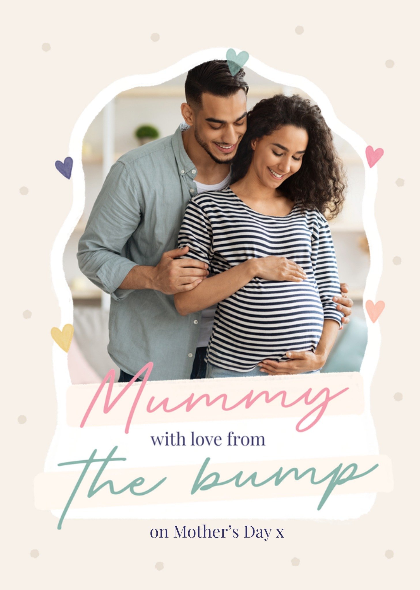 Moonpig With Love From The Bump Photo Upload Mother's Day Card